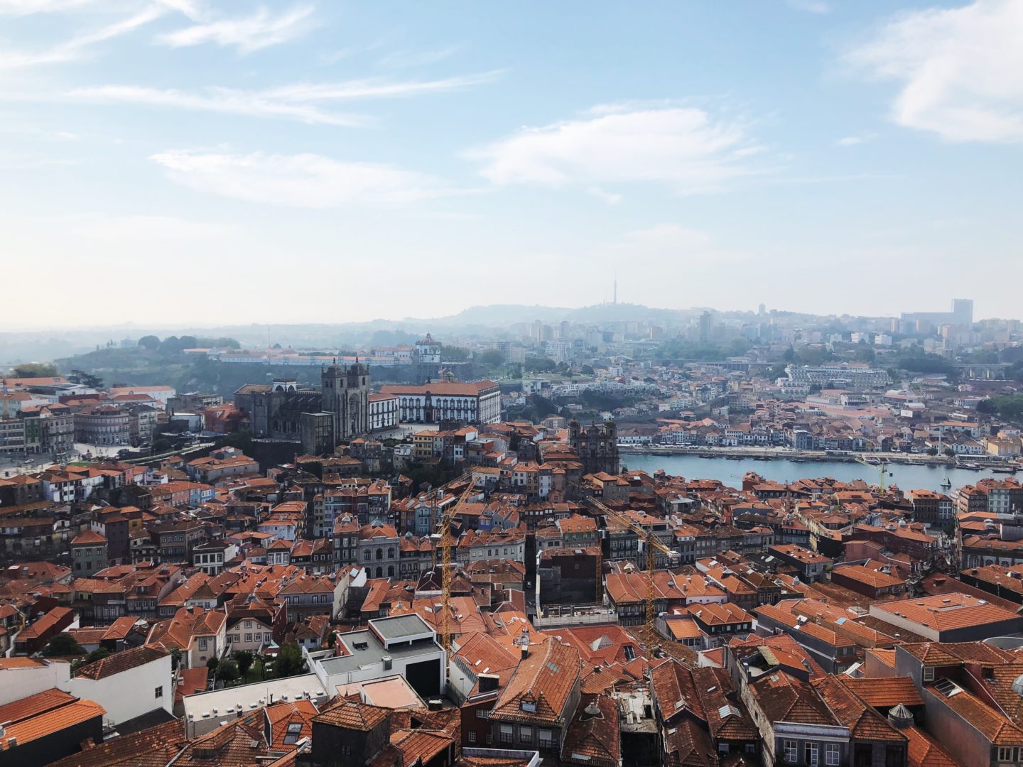 porto portugal view from clerigos tower