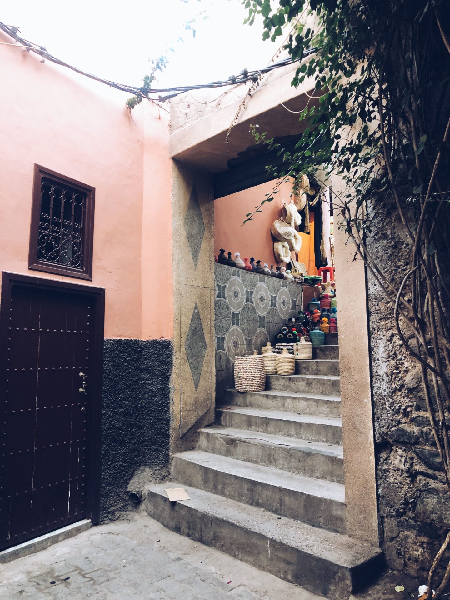 random staircase in marrakesh morocco