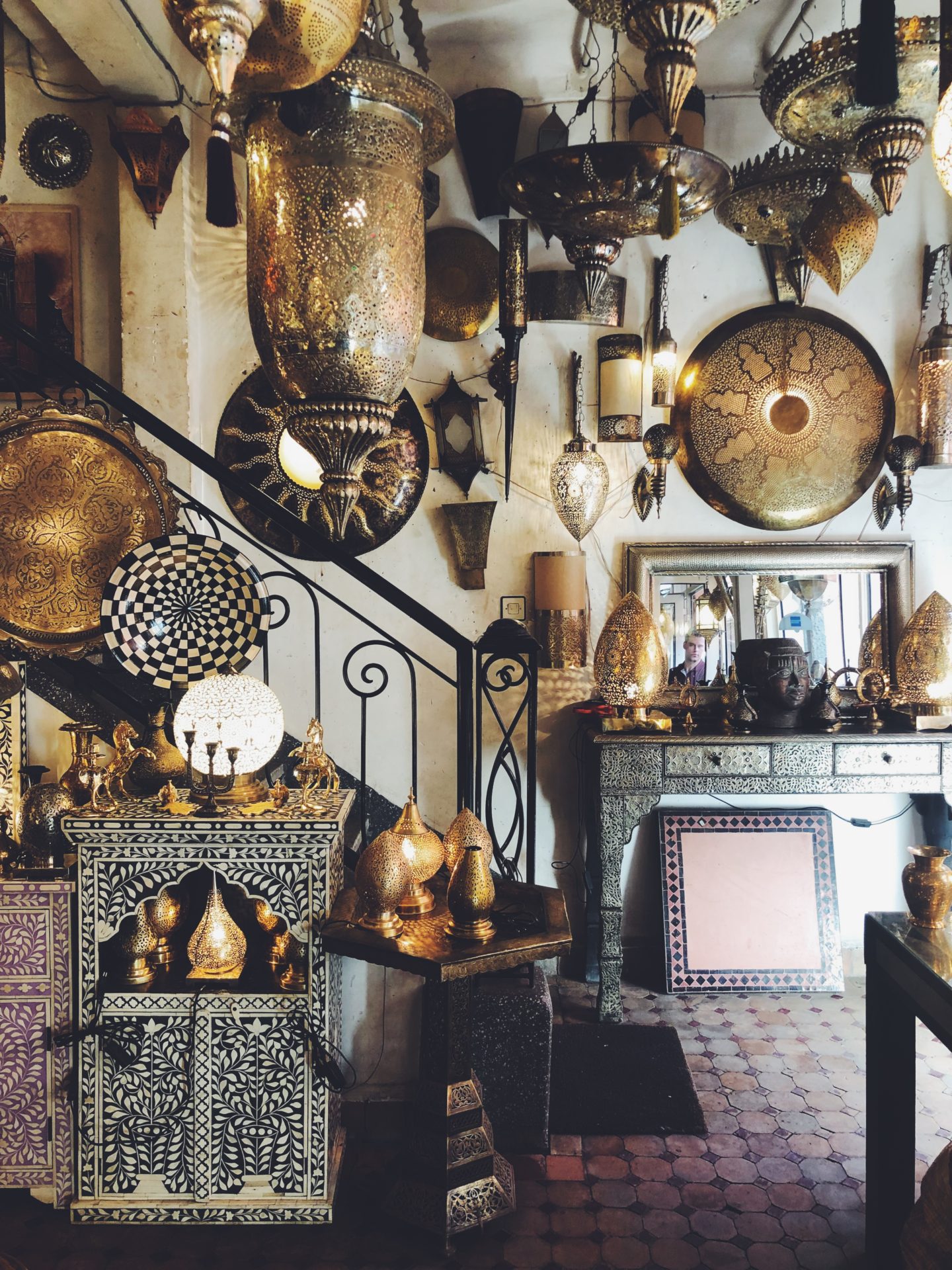 lamp market souk in Marrakesh Morocco