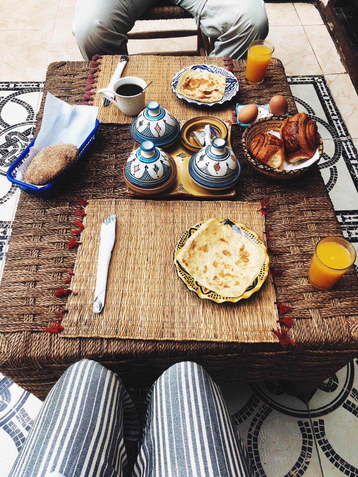 marrakesh riad breakfast morocco