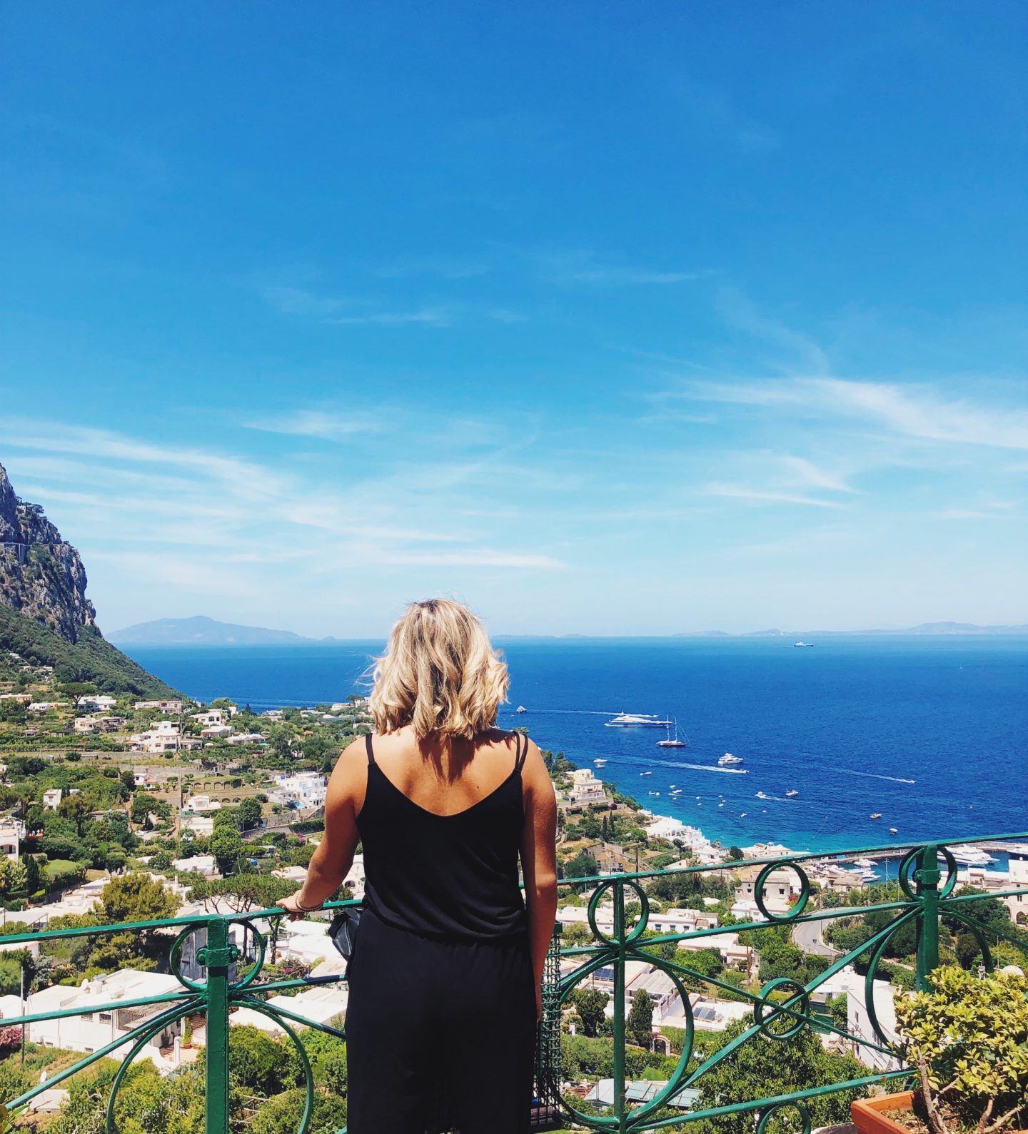 Overlooking the island of Capri Italy