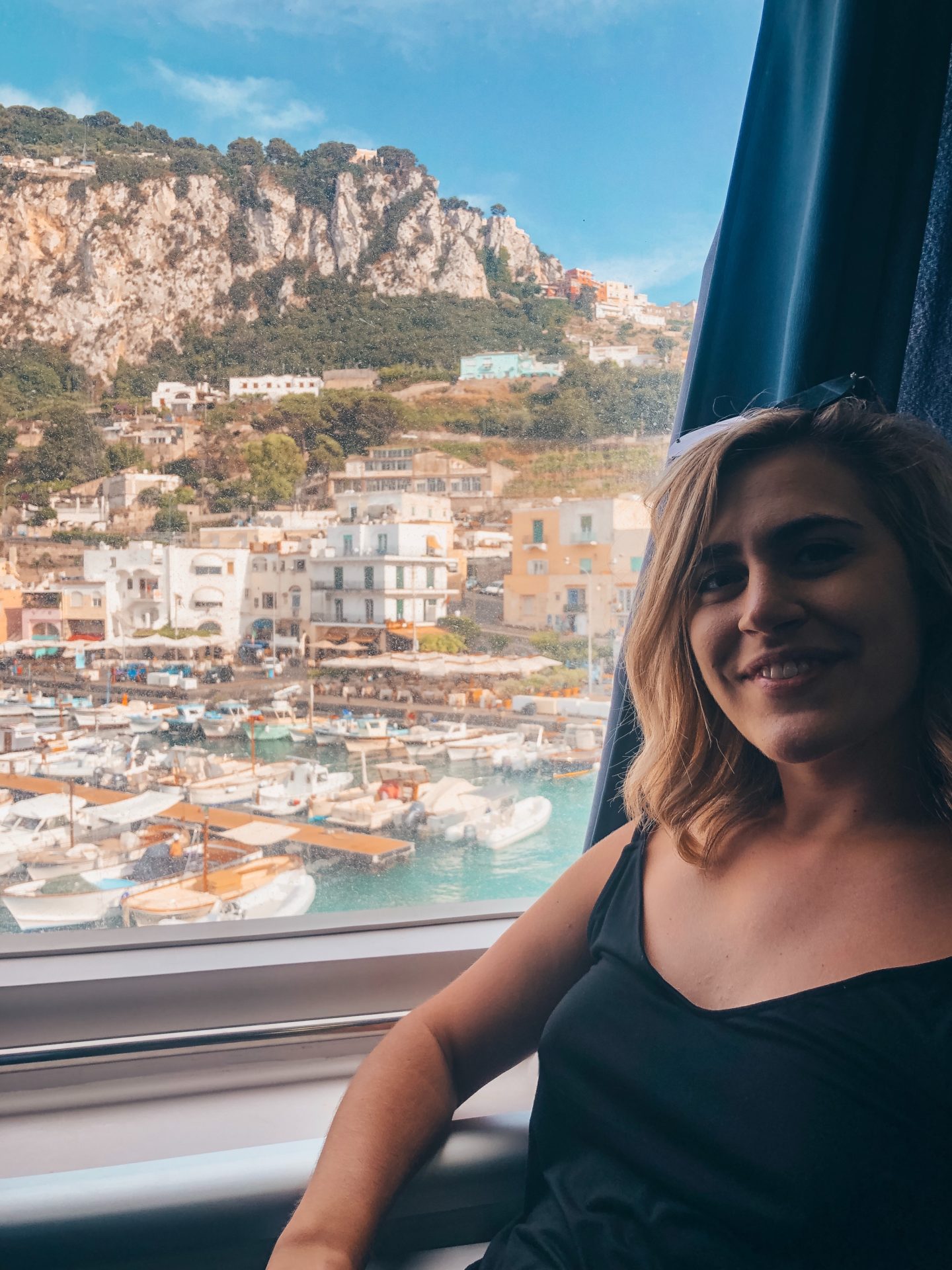 ferry ride into Capri Italy